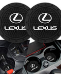 Lexus Cup Holder Coaster Set For Your Ride Silicone Car Interior Accessories Two Pack Honeycomb Design Non Slip 2.76 Inch Coasters in cup holders.
