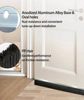 Garage Door Brush Seal Pack, Aluminum Holder, 39.37 Inch Long By 3 Inch Wide Door Sweep Strip for roll up doors installed on white door.