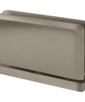 Senior Prima 01 Series Satin Nickel Top Or Bottom Mount Glass Hinge For Half Inch Thick Tempered Glass Panels, beefy heavy-duty shower door hardware