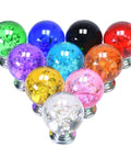 Colorful Glass Cabinet Knobs 30mm Round Bubble Design, 10 Pack Drawer Pulls With Three Screw Sizes For Cabinets, Drawers, Dressers, And Home Makeovers, Smooth Modern Hardware. 30mm colorful glass bubble knobs set