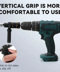 Pop Rivet Gun Adapter Kit With Four Head Sizes 2.4mm 3.2mm 4.0mm And 4.8mm Drill Attachment Aluminum Alloy Riveting Nut Tool Universal Fit No Brainer Quick Setup For Smooth Riveting On Metal Plastic And More, vertical grip use