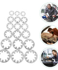 Stainless Steel Internal Tooth Star Lock Washers Kit, 300 Pc Heavy Duty Fasteners Assortment with mechanics using washers