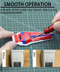 Total Game Changer Scale Model Scribing Tool With Razor Sharp Tungsten Steel Chisel And Premium Enamel Scribing Tapes For Gundam Builders in use on model
