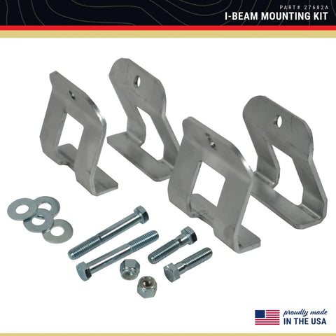 L Beam Mounting Kit For Boat Trailers With One And A Half Inch Square Uprights Includes Brackets Bolts Nuts Washers