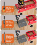 Heavy Duty Door Hinge Jig And Lock Installation Kit Solid Aluminum Router Template For Hinge Mortising And Knob Drilling Built Tough Weekend Warrior Tool Set in use with router and drill bits.