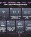 Firmware update instructions for High End Wireless Mechanical Gaming Keyboard With Built In Smart Touchscreen Hub.