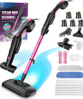 Heavy Duty Steam Mop Cleaner With Self Standing Base And Swivel Head High Temp Handheld Steamer For No Sweat Cleaning accessories included