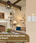 Living room featuring 3 Way Wireless Light Switch Kit With Receiver, No Wiring Between Switch And Light on wall