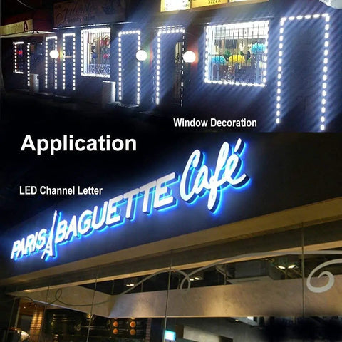 Application of LED Sign Letter Modules 200 Pieces Spanning 99 Feet 6000K White Light 5730 SMD 150LM Per LED Module IP65 Waterproof