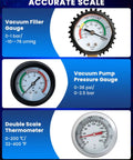 Pro Grade Coolant Pressure Tester And Radiator Vacuum Refill Kit Including 24 Universal Adapters For All Domestic And Import Cars Hella Compatible Auto Cooling Diagnostic Tool showing vacuum and pressure gauges.