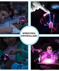 Touch Sensitive Plasma Ball Lamp Light Nebula Sphere Globe Toy USB Or Battery Powered desk mood colorful light show