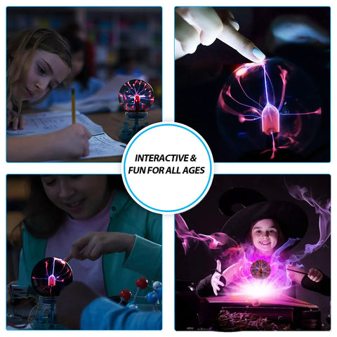 Touch Sensitive Plasma Ball Lamp Light Nebula Sphere Globe Toy USB Or Battery Powered desk mood colorful light show