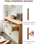 Installation guide for Top Shelf Beech Wood Cabinet Knobs Set Two Piece One Point Four Inch Sturdy Wooden Drawer Pulls.