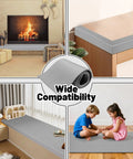 High Density NBR Foam Fireplace Hearth Pad For Straight Up Baby Proofing And Toddler Safety With Strong Adhesive Backing on various surfaces.