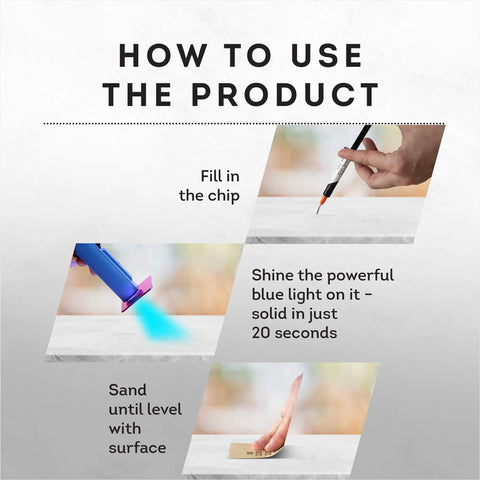Instructions for Refill For White Surface Repair Kit That Fixes Chips And Scratches In Minutes And Lets You Restore Tiles Bathrooms And Countertops With Ease On Porcelain Fiberglass Corian Acrylic Ceramic Enamel And More