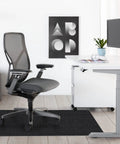 Non Slip Office Chair Mat For Hardwood And Tile Floors, Large 48x36 Inch Floor Protector Rug, Easy To Clean, Black under desk