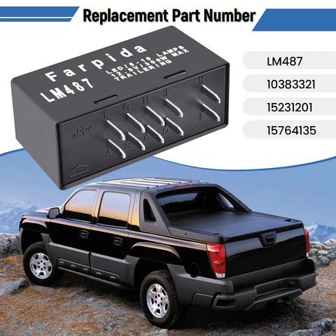 Led Flasher Relay For Chevy GMC Cadillac Hummer 2003 2007 GMT800 Platform Turn Signal And Hazard Warning Fix Hyper Flash Plug And Play With LED Or Incandescent Bulbs black relay module with LM487 10383321 replacement part number for GMT800 pickup