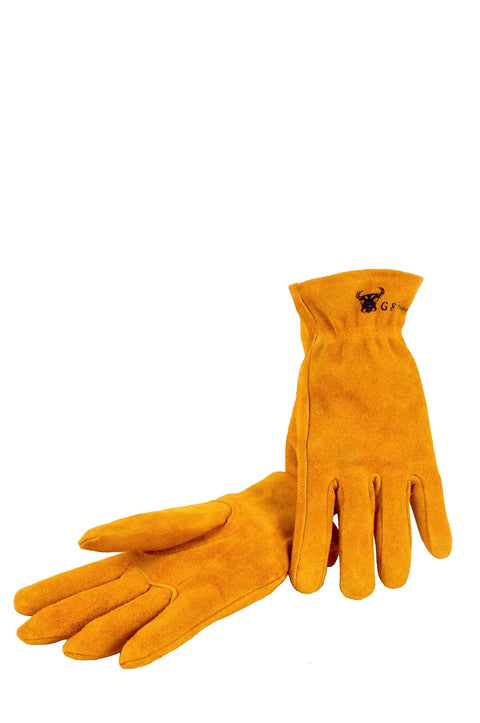 Durable Synthetic Leather Kids Garden Gloves For 7 To 9 Year Olds, Breathable and Non Slip with Adjustable Cuff, child sized