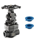 Forged Carbon Steel Gate Valve Three Quarters Inch NPT Female Rotary Sluice Valve With Wheel Handle For Water Oil Gas Full Bore Design