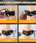Professional Cabinet Face Frame Clamps Equipped With Exact Drill Guides For Dead Nuts Accurate Fitting and Heavy Duty Rubber Pads used in step-by-step cabinet installation.