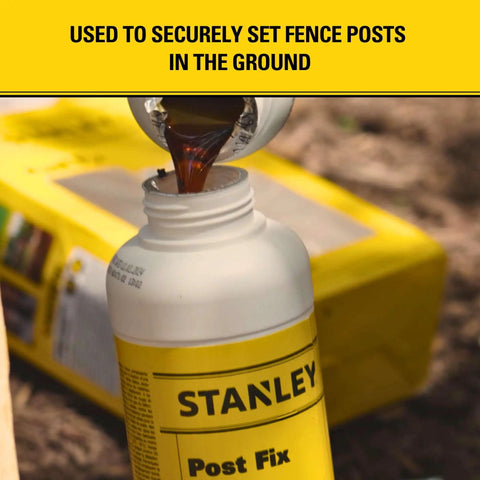 Fence Post Mix Concrete Alternative Expanding Foam Kit For Quick Fence Post Installation Two Bottles 12.7 Fl Oz And 10.1 Fl Oz With Goggles And Gloves Included For Safe DIY Setup And Fast Clean Molding