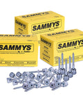 Wood Threaded Rod Anchor Screws Set For Quick Install No Predrilling Required Zinc Finished Steel One Quarter Inch By Two Inch Pack Of 75 Easy To Use For Wood Projects displayed with packaging.