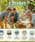 Family testing with Pro Grade Soil Test Kit For Your Yard And Garden PH, Nutrient And Mineral Analysis With Lab Quality Results