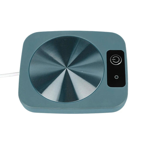 Smart Coffee Mug Warmer Keeps Your Morning Brew Cozy At Steady 131 Degrees With Usb Powered Thermal Control Solid Choice For Desk Office Or Car Setup Coffee Enthusiasts Stoked On Consistent Heat In Green. Top view of a green single mug warmer.