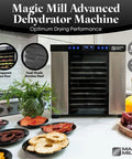 Dope 11 Tray Food Dehydrator With Adjustable Timer And Temperature Control for drying various foods, stainless steel design