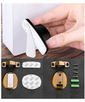 Heavy Duty Stainless Steel Door Stops With Strong Magnet And Double Sided Adhesive Tape For No Drilling Installation saves walls from damage components.