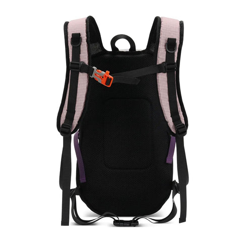 Back view of Lightweight 25L Outdoor Daypack For Men With Breathable Mesh Back, Tear Nylon Construction, Water Resistant Hiking Backpack