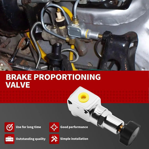 Drop Right In Adjustable Brake Proportioning Valve With 1/8 Inch 27 Npt Fittings And Beat The Streets Copper Steel Build For Sleek Rear Bias Components installed in vehicle hydraulic system.