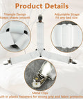 Set Of 4 Bed Sheet Straps With Metal Clips Adjustable Fitted Sheet Holders showing triangle design and clips details