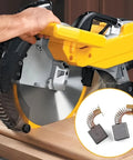 Industrial Electric Motor Brush Set Pro Grade 40 Pcs in 10 Sizes shown with power tool in use