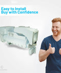 AEQ73110210 Ice Maker Assembly Kit Replacement For LG Appliances PS9865155 AEQ73110208 with person giving thumbs up