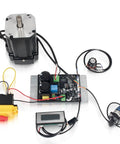 DC Brushless Spindle Motor Kit For CD210v WM210v Lathe 1100W 110V Input shown with control board and switches