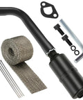 Exhaust Header Pipe Muffler Replacement For Predator 212 196cc 224cc 6.5HP Engines And Coleman with heat shield tape kit