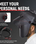 Auto Darkening Welding Helmet With Flip Front Viewing Area 3.86 By 1.61 Inches, Adjustable Headgear, Shade 11 in use
