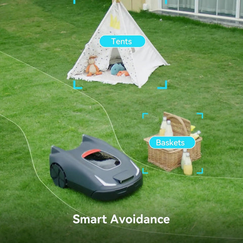 Robot Lawn Mower With RTK And Vision Navigation For Ultra Precise Home Lawn Care Up To 2000 Sq M Virtual Boundaries in action