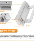 Adjustable bevel jig for knife making with strong magnets, ideal for crafting knives and any shape from circles to irregular contours.