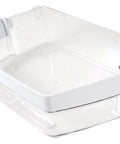 Right Front Ice Bin Assembly for Refrigerator Galley Style OEM Replacement Part WR71X11044 clear plastic container
