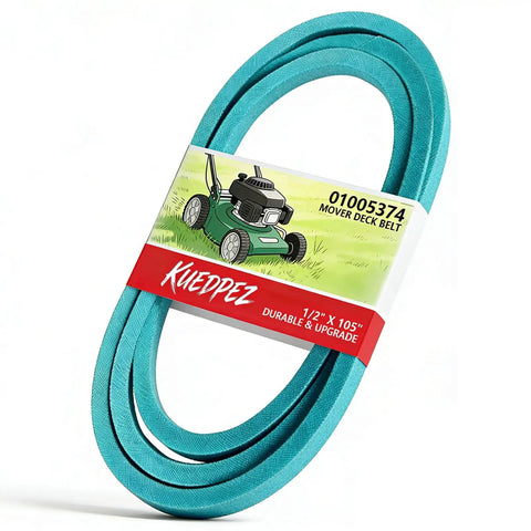 Heavy Duty One Half Inch By One Hundred Five Inch Deck Belt With Aramid Rope Reinforced Cover For Lawn Mowers coiled and packaged