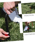 Hands using Golf Swing Trainer Kit For Posture Alignment And Arm Muscle Strength With A Smooth Consistent Swing Tempo in grass