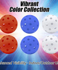 Six Pack Replacement Backyard Golf Balls With Carry Bag For Bucket Game, 3 Inch Perforated Plastic Balls in vibrant colors