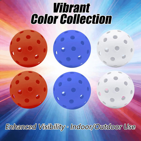 Six Pack Replacement Backyard Golf Balls With Carry Bag For Bucket Game, 3 Inch Perforated Plastic Balls in vibrant colors