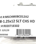 M8 X 12 Stainless Steel Slotted Cheese Head Machine Screws Featuring Knockout Din84 Specs A2 70 Grade in sealed packaging.