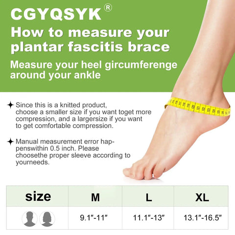 Foot measurement guide for Adjustable Ankle Brace For Men And Women, Compression Support That Stabilizes Ligaments, Eases Swelling, And Relieves Ankle Pain, Built For Sports Protection, Large Size, Green, Rock Solid Comfort.