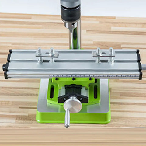 12.2 Inch Mini Milling Machine Worktable With X Y Compound Slide For Drilling Press And Bench Drill on wooden surface