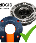 Top view of Circle Jig For Trim Routers Precise Circular Cutouts From 1.6 In To 37 In Adjustable Radius with Ridgid fixed base