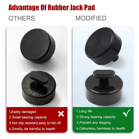 Comparison of Corvette Lift Pucks Two Pack Floor Jack Pad Set For Safe Jacks On C5 C6 C7 And C8 Models 2011 To 2019 Rubber Pads